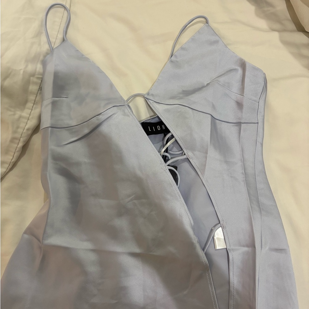 Lioness Light Blue Satin
